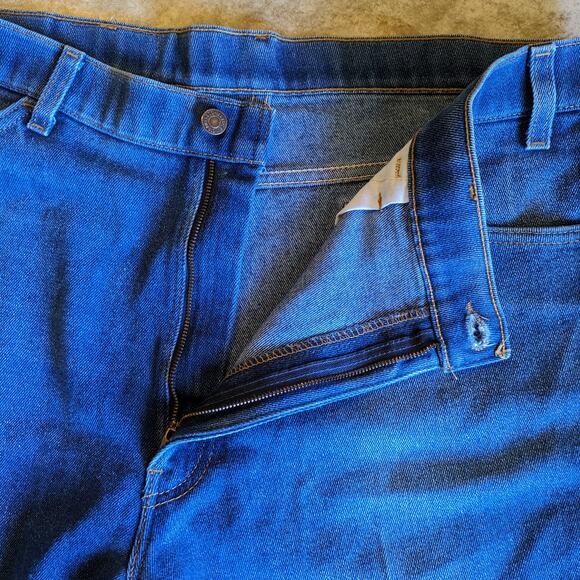 Vintage 1960s Mens Levis Orange Tab Action Jeans 20x29 Damaged Tags Denim - Picture 5 of 13